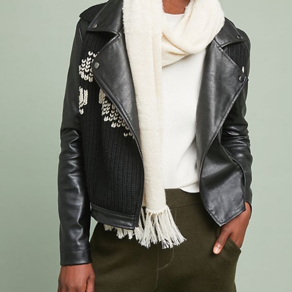 Anthropologie faux leather jacket
